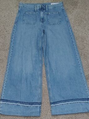 GAP Light Blue Wide-Leg Patch Pocket Jeans